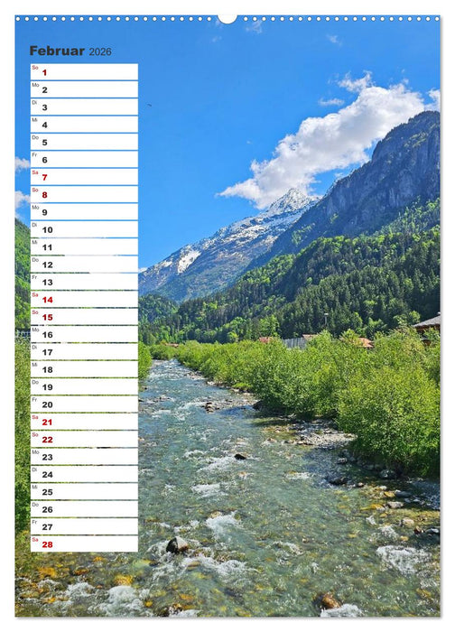 Schweizer Ansichten - Berge, Flüsse und Seen in der Schweiz (CALVENDO Premium Wandkalender 2026)