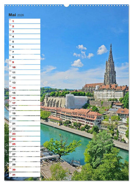 Schweizer Ansichten - Berge, Flüsse und Seen in der Schweiz (CALVENDO Premium Wandkalender 2026)