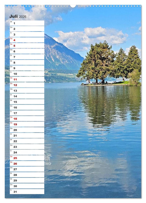 Schweizer Ansichten - Berge, Flüsse und Seen in der Schweiz (CALVENDO Premium Wandkalender 2026)