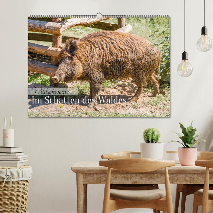 Wildschweine - Im Schatten des Waldes (CALVENDO Wandkalender 2026)