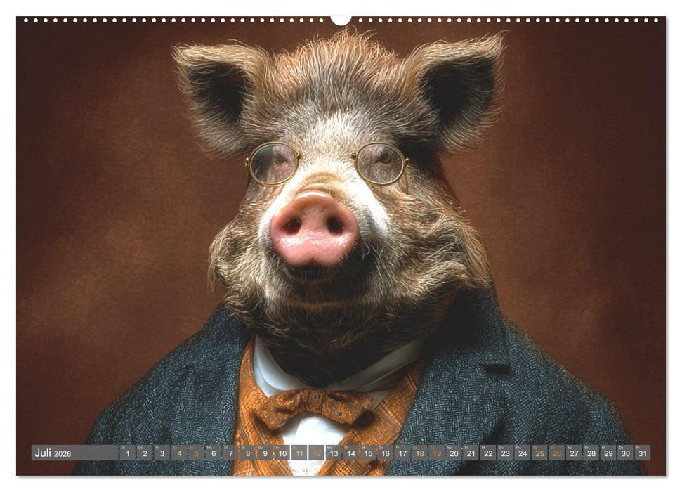 Tierisch gut angezogen (CALVENDO Premium Wandkalender 2026)