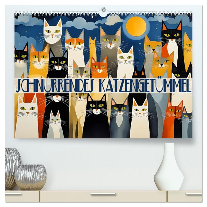 Schnurrendes Katzengetümmel (CALVENDO Premium Wandkalender 2026)