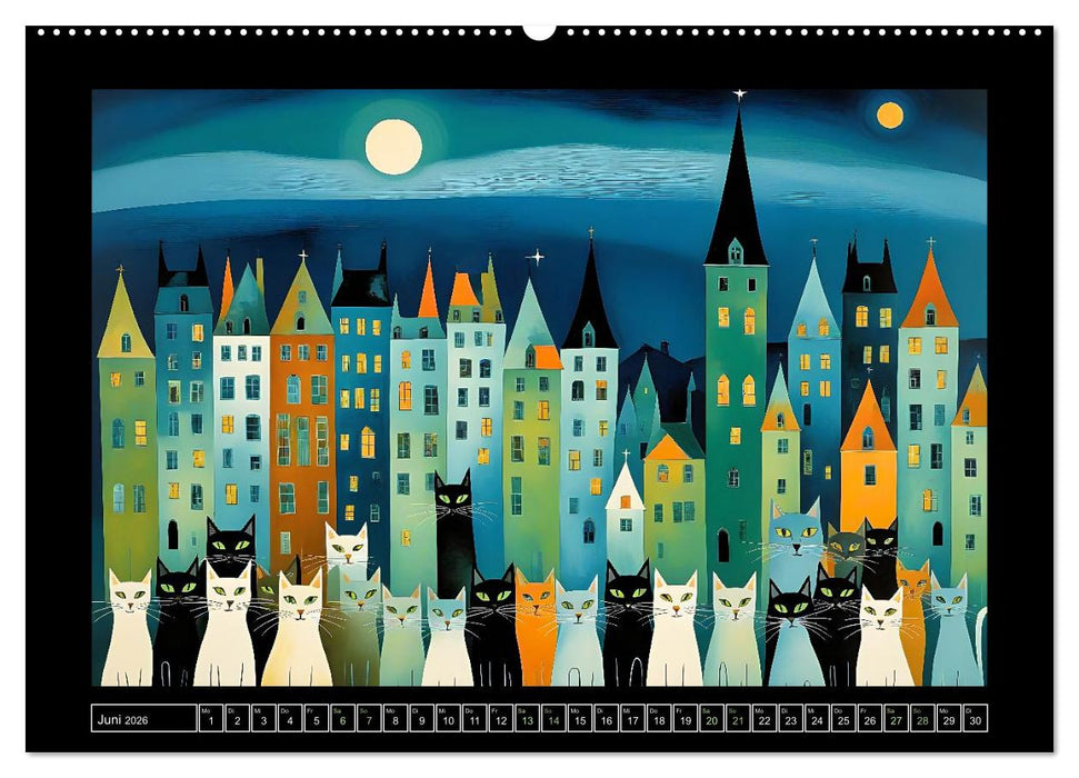 Schnurrendes Katzengetümmel (CALVENDO Premium Wandkalender 2026)