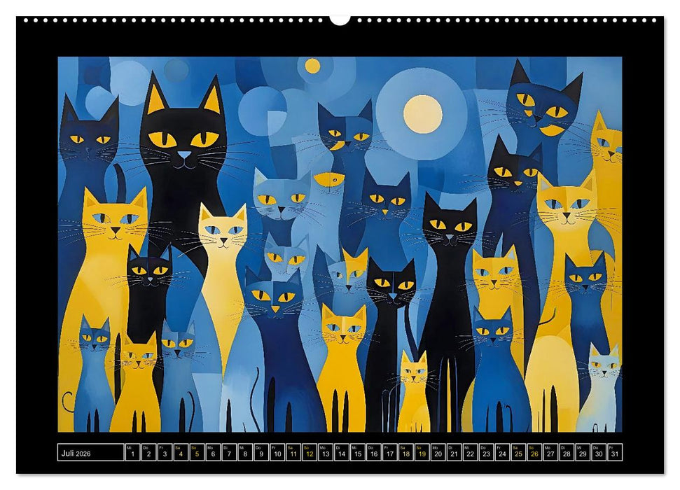 Schnurrendes Katzengetümmel (CALVENDO Premium Wandkalender 2026)