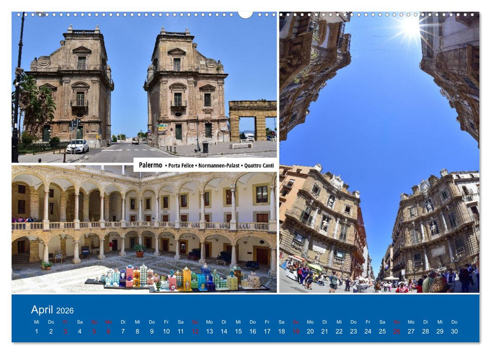 Palermo und der Westen von Sizilien (CALVENDO Premium Wandkalender 2026)