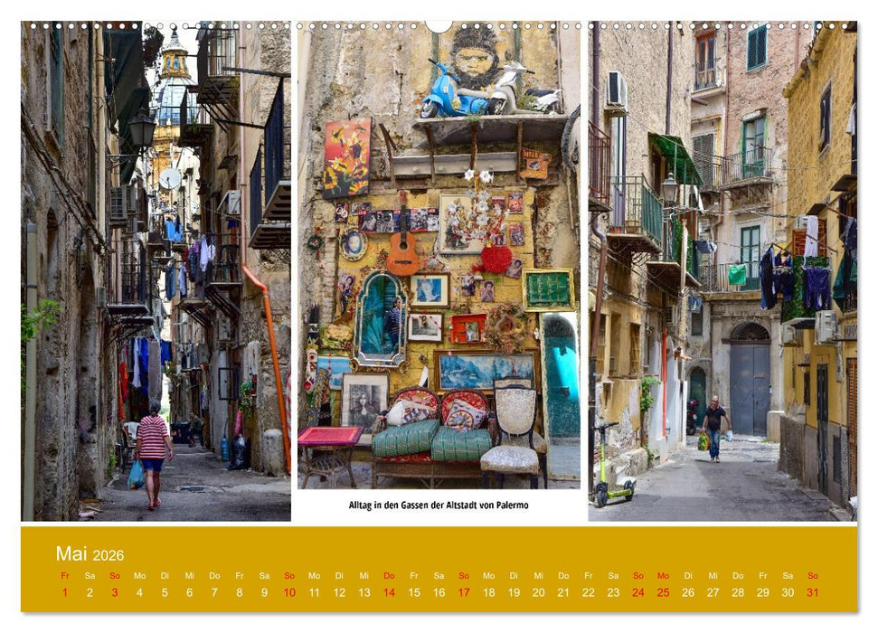 Palermo und der Westen von Sizilien (CALVENDO Premium Wandkalender 2026)