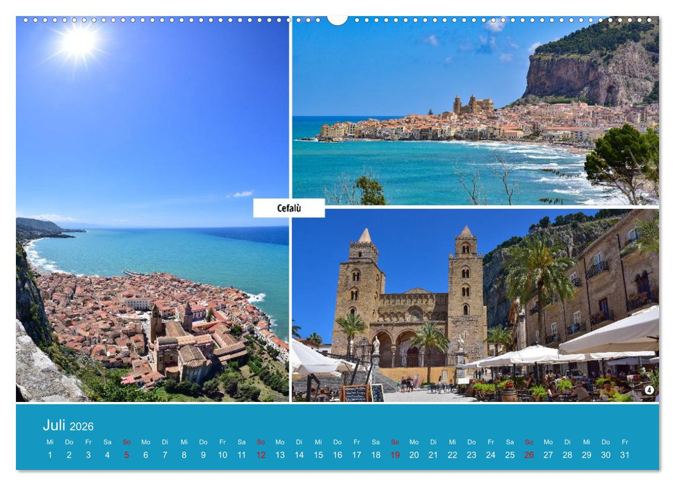 Palermo und der Westen von Sizilien (CALVENDO Premium Wandkalender 2026)