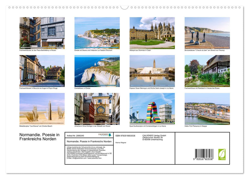 Normandie. Poesie in Frankreichs Norden (CALVENDO Premium Wandkalender 2026)