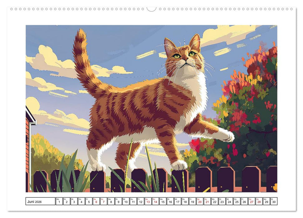 Tierische Olympioniken – Ein farbenfroher KI-Kalender (CALVENDO Wandkalender 2026)