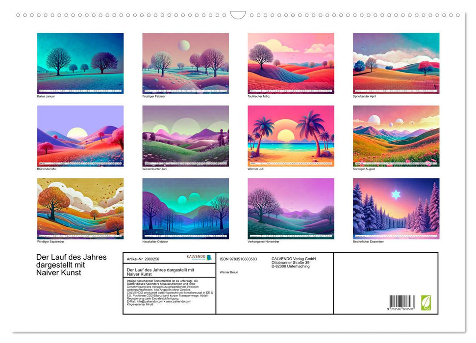 Der Lauf des Jahres dargestellt mit Naiver Kunst (CALVENDO Wandkalender 2026)