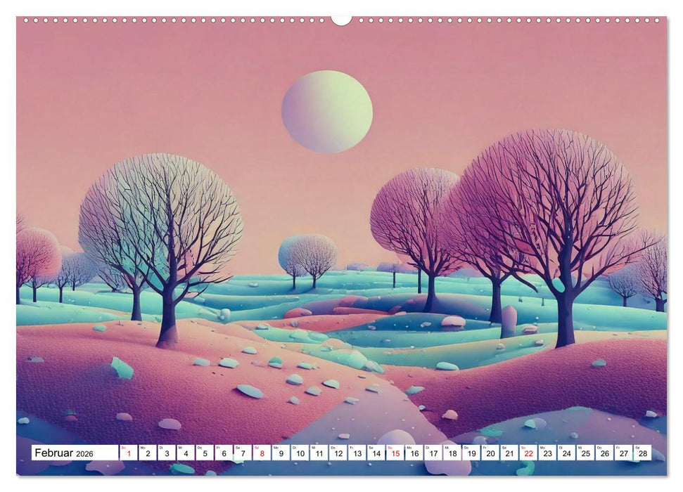 Der Lauf des Jahres dargestellt mit Naiver Kunst (CALVENDO Wandkalender 2026)