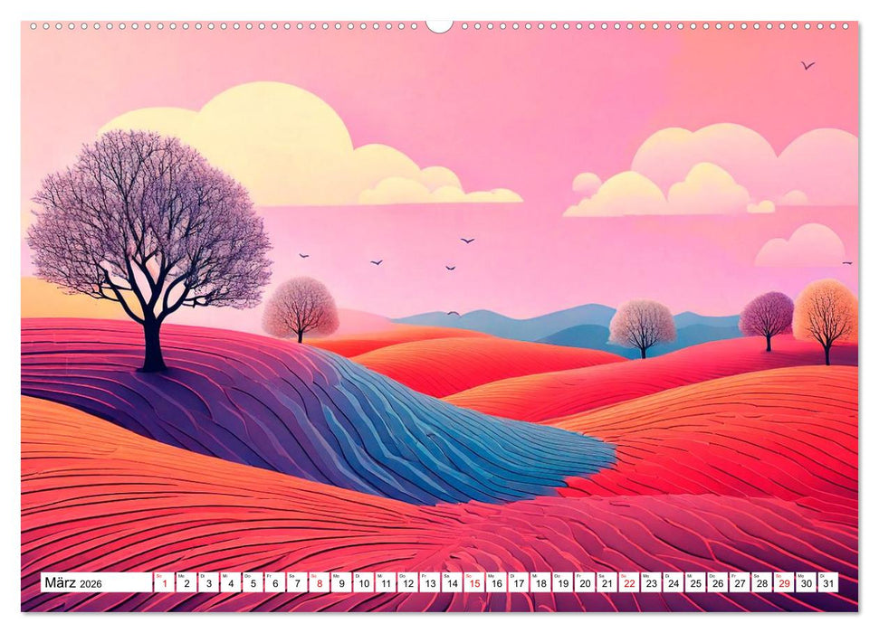Der Lauf des Jahres dargestellt mit Naiver Kunst (CALVENDO Wandkalender 2026)