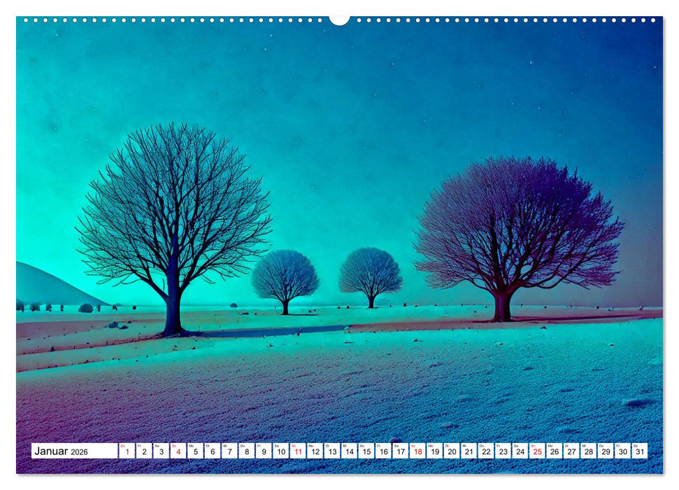 Der Lauf des Jahres dargestellt mit Naiver Kunst (CALVENDO Premium Wandkalender 2026)