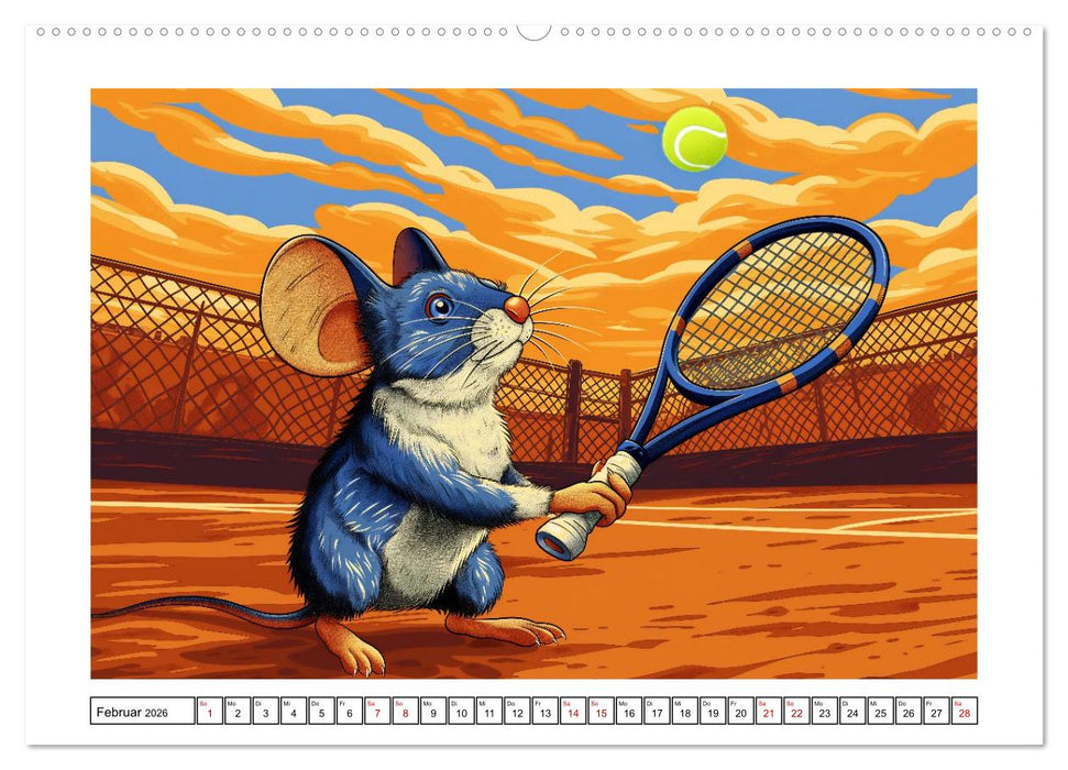 Tierische Olympioniken – Ein farbenfroher KI-Kalender (CALVENDO Premium Wandkalender 2026)