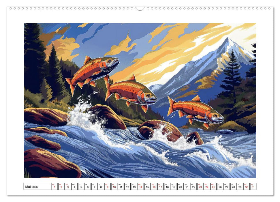 Tierische Olympioniken – Ein farbenfroher KI-Kalender (CALVENDO Premium Wandkalender 2026)