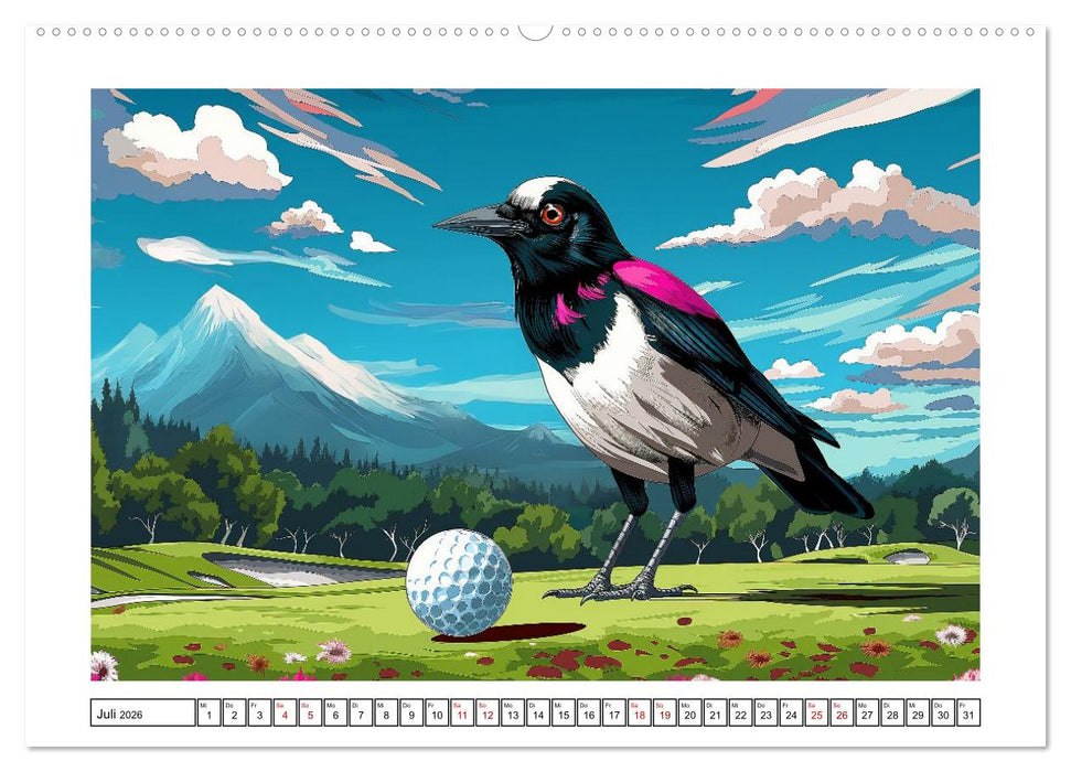 Tierische Olympioniken – Ein farbenfroher KI-Kalender (CALVENDO Premium Wandkalender 2026)