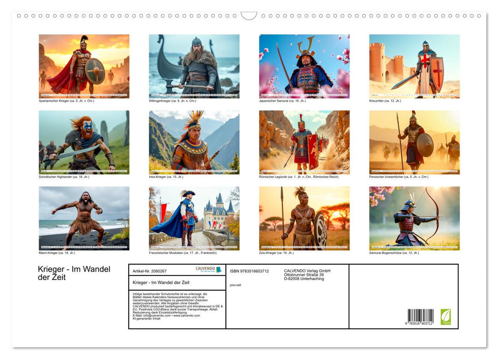 Krieger - Im Wandel der Zeit (CALVENDO Wandkalender 2026)