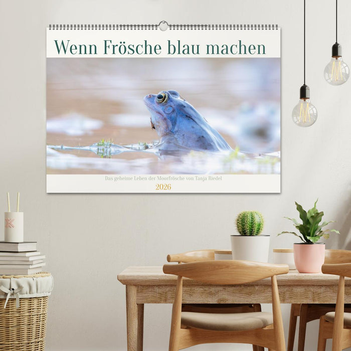 Wenn Frösche blau machen - das geheime Leben der Moorfrösche von Tanja Riedel (CALVENDO Wandkalender 2026)