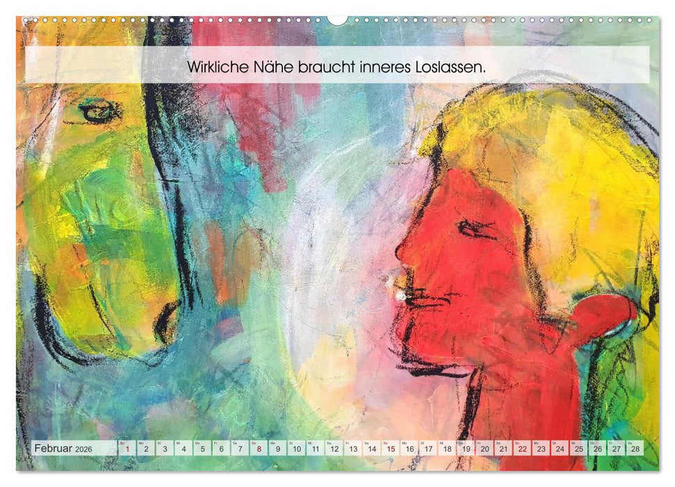 Loslassen als Kunst - Ein poetischer Jahresbegleiter in Bild und Wort (CALVENDO Premium Wandkalender 2026)