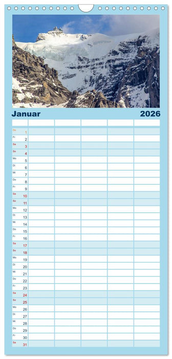 Grüezi in den Schweizer Bergen (CALVENDO Familienplaner 2026)