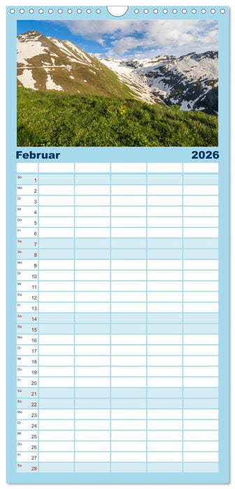 Grüezi in den Schweizer Bergen (CALVENDO Familienplaner 2026)