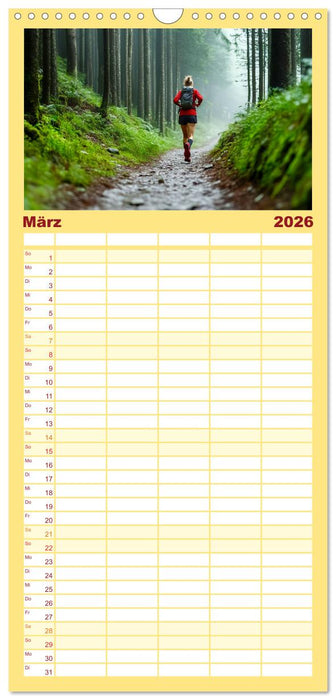 Trailrunning Power (CALVENDO Familienplaner 2026)