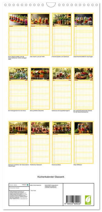 Küchenkalender Glaswerk (CALVENDO Familienplaner 2026)