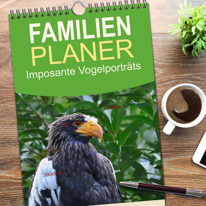 Imposante Vogelporträts (CALVENDO Familienplaner 2026)