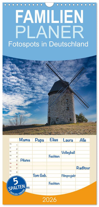 Fotospots in Deutschland (CALVENDO Familienplaner 2026)