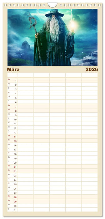 Avalons magische Frauen. Geheimnisvolle und Sagenumwobene Insel (CALVENDO Familienplaner 2026)