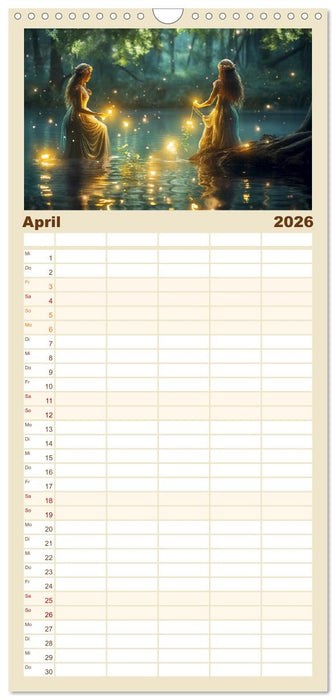 Avalons magische Frauen. Geheimnisvolle und Sagenumwobene Insel (CALVENDO Familienplaner 2026)