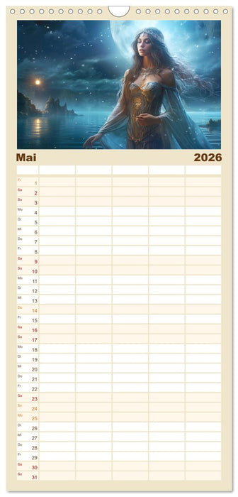 Avalons magische Frauen. Geheimnisvolle und Sagenumwobene Insel (CALVENDO Familienplaner 2026)