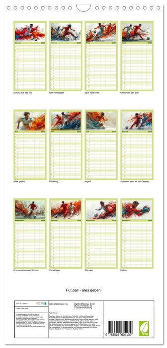 Fußball - alles geben (CALVENDO Familienplaner 2026)