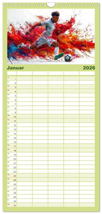 Fußball - alles geben (CALVENDO Familienplaner 2026)
