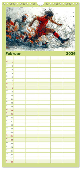 Fußball - alles geben (CALVENDO Familienplaner 2026)