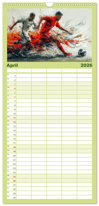 Fußball - alles geben (CALVENDO Familienplaner 2026)