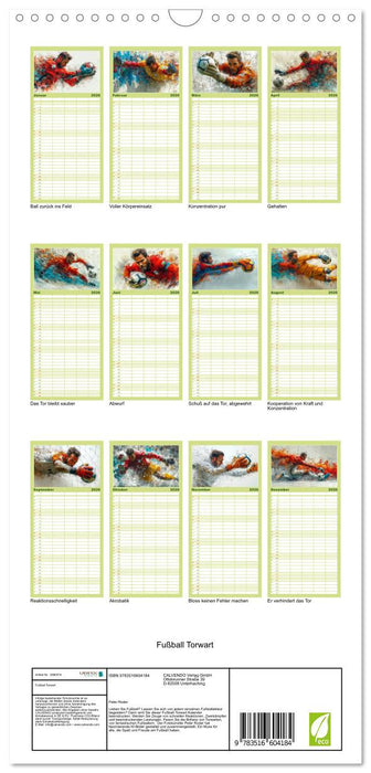 Fußball Torwart (CALVENDO Familienplaner 2026)