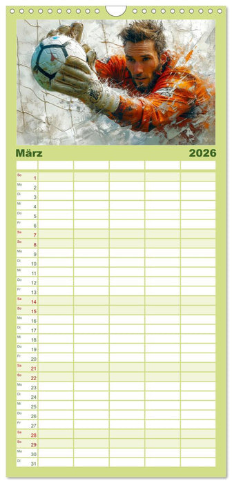 Fußball Torwart (CALVENDO Familienplaner 2026)