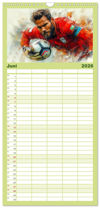 Fußball Torwart (CALVENDO Familienplaner 2026)