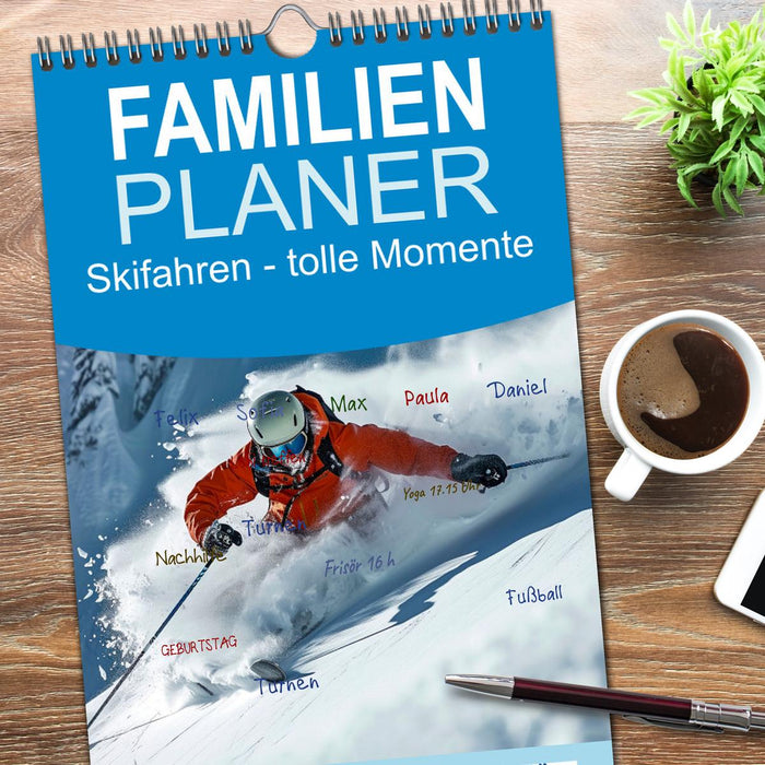 Skifahren - tolle Momente (CALVENDO Familienplaner 2026)