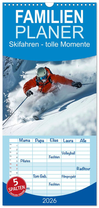 Skifahren - tolle Momente (CALVENDO Familienplaner 2026)
