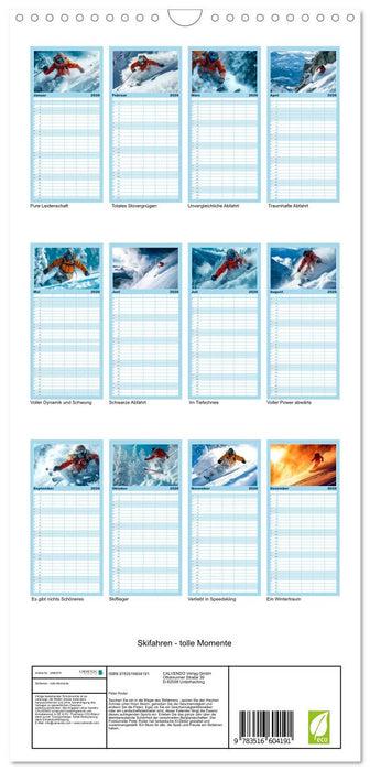 Skifahren - tolle Momente (CALVENDO Familienplaner 2026)