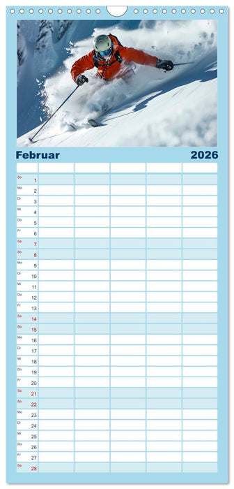 Skifahren - tolle Momente (CALVENDO Familienplaner 2026)