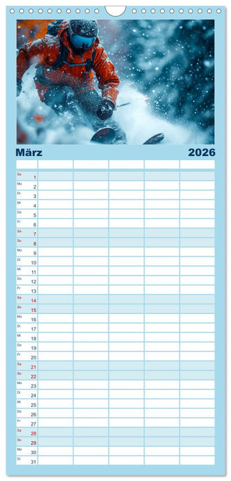 Skifahren - tolle Momente (CALVENDO Familienplaner 2026)