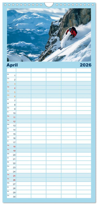 Skifahren - tolle Momente (CALVENDO Familienplaner 2026)