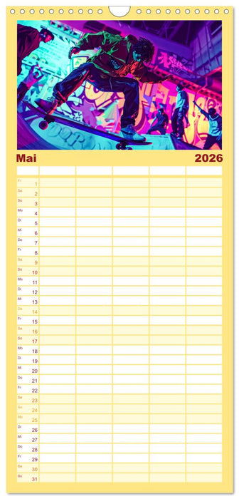 Skateboarding - tolle Momente (CALVENDO Familienplaner 2026)