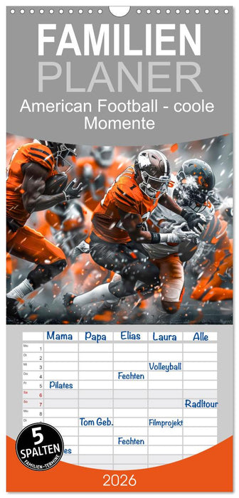 American Football - coole Momente (CALVENDO Familienplaner 2026)