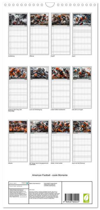 American Football - coole Momente (CALVENDO Familienplaner 2026)