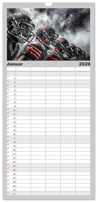 American Football - coole Momente (CALVENDO Familienplaner 2026)