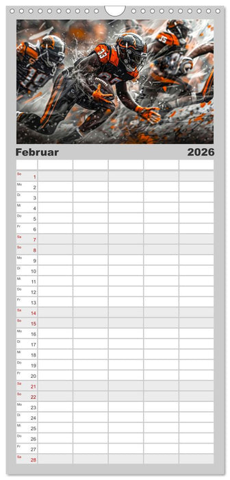 American Football - coole Momente (CALVENDO Familienplaner 2026)